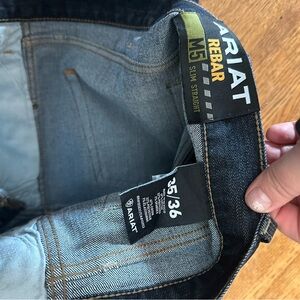 Ariat Rebar M5 Slim Straight Jeans - Dark Blue